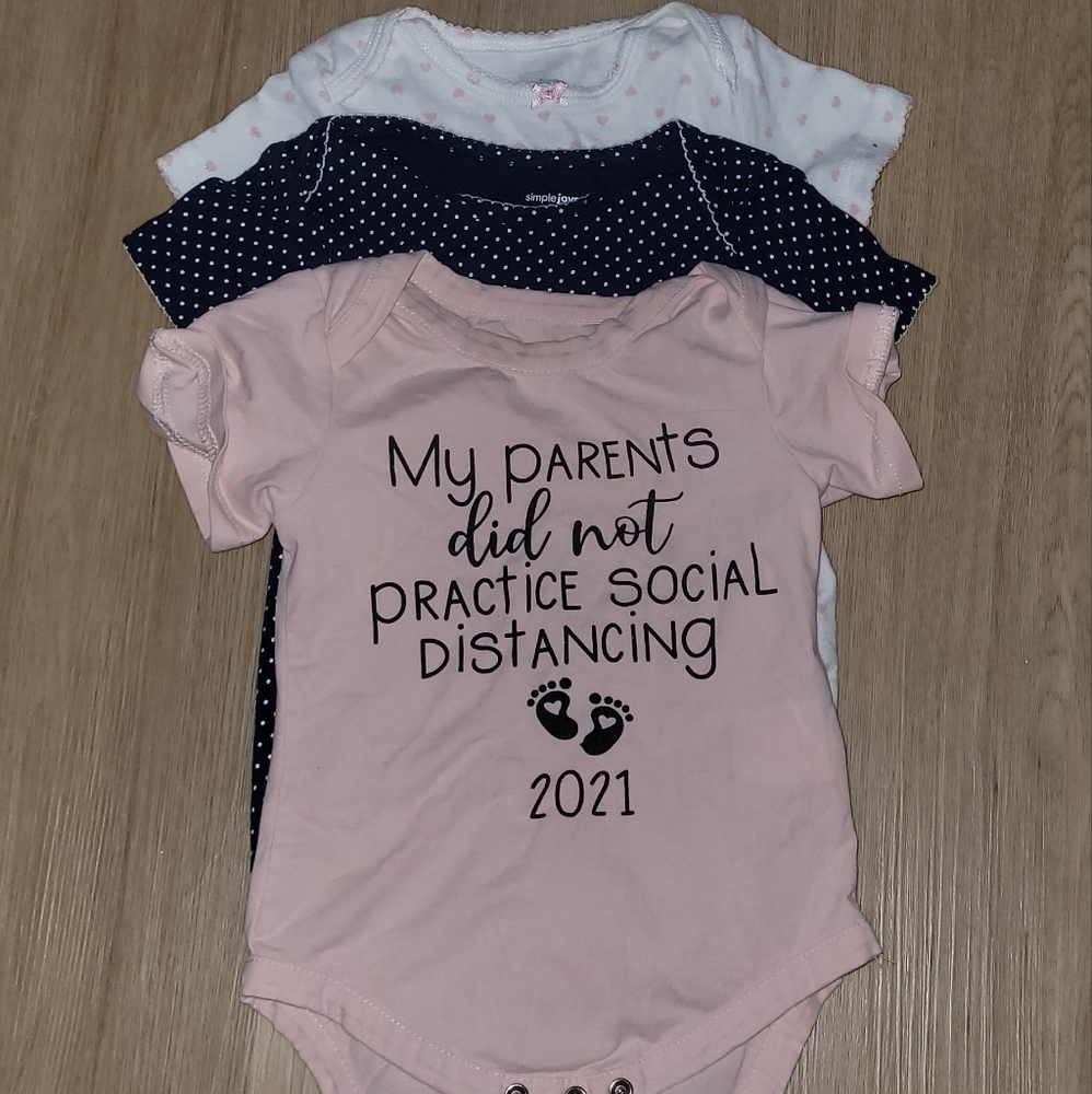 3 pack Girls 18 mo onesies